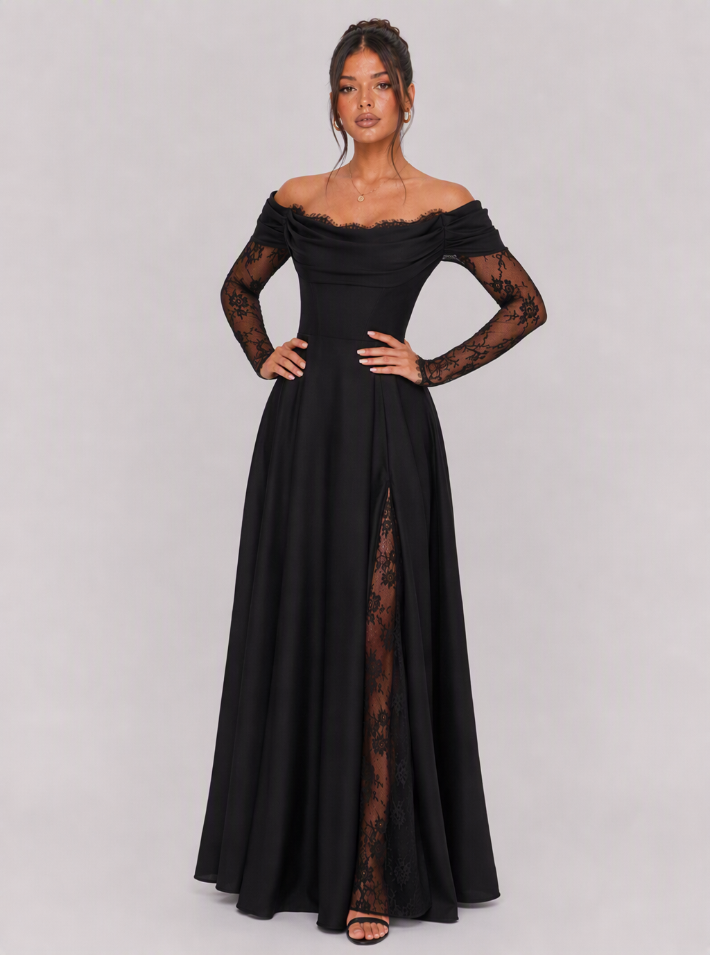 Celestine Lace Sleeve Maxi Dress
