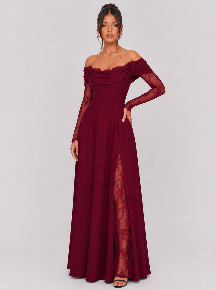 Celestine Lace Sleeve Maxi Dress