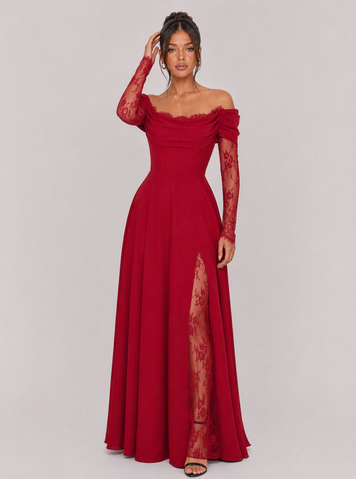 Celestine Lace Sleeve Maxi Dress