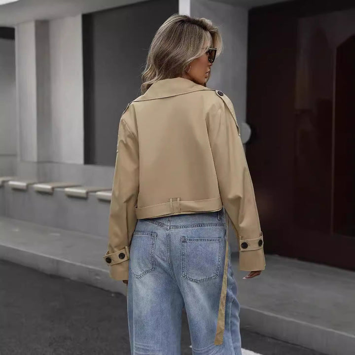 Hilde - Stylish Cropped Trench Coat