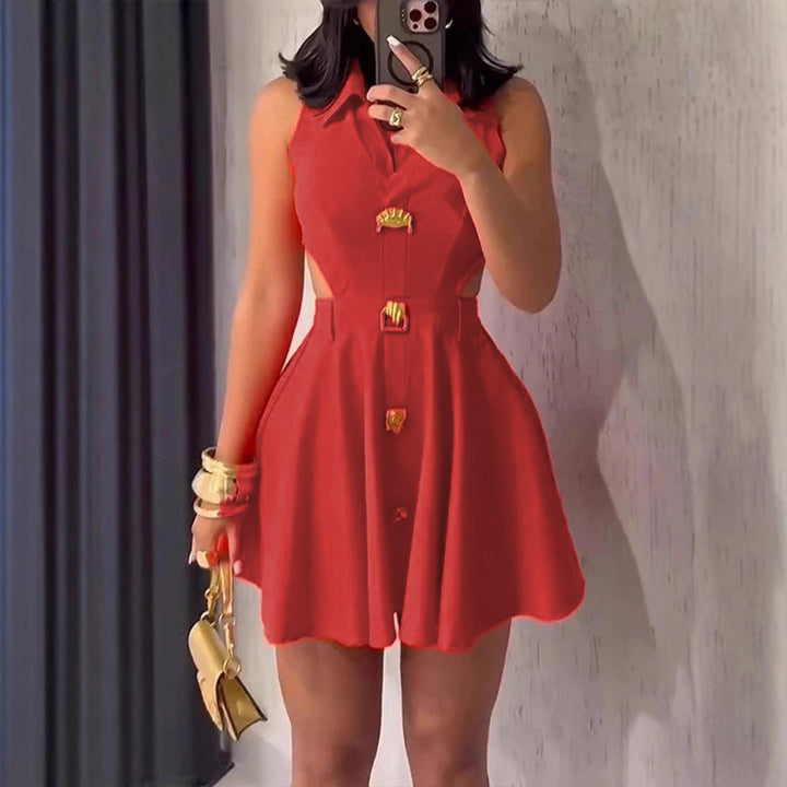 The Harper Pleated Mini Dress
