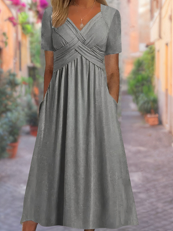 Althea | V-Neck Tummy-Flattering Maxi Dress