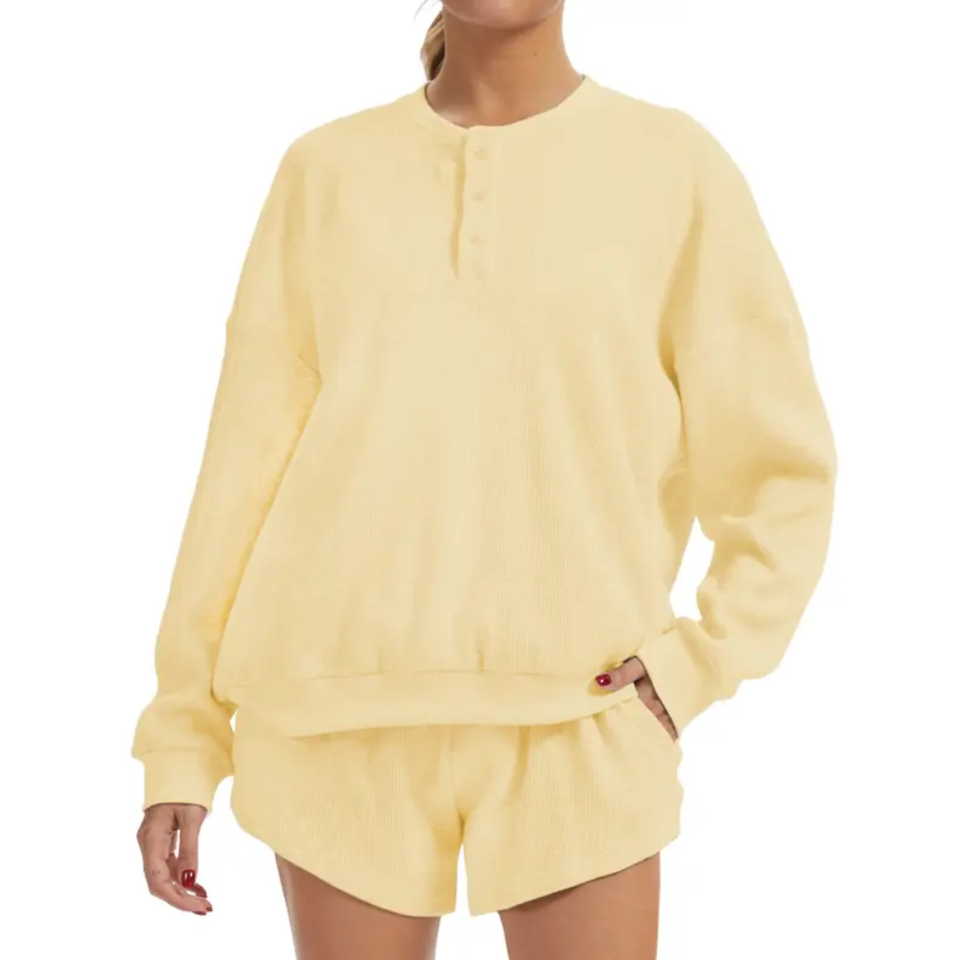 COZY™ – Waffle Knit Lounge Two-Piece Set