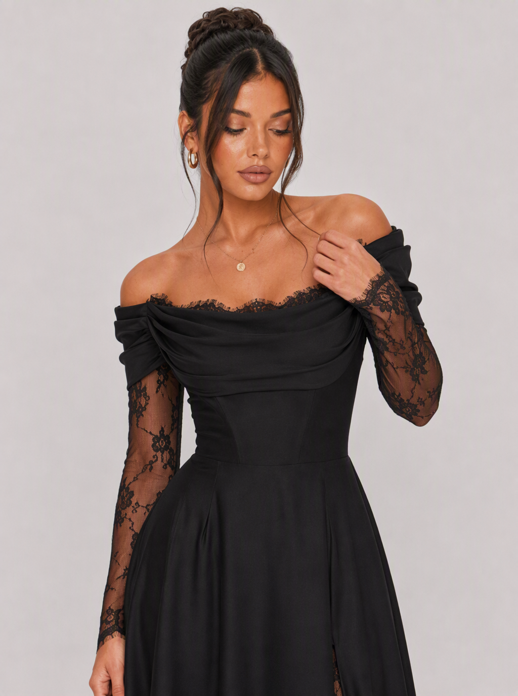 Celestine Lace Sleeve Maxi Dress