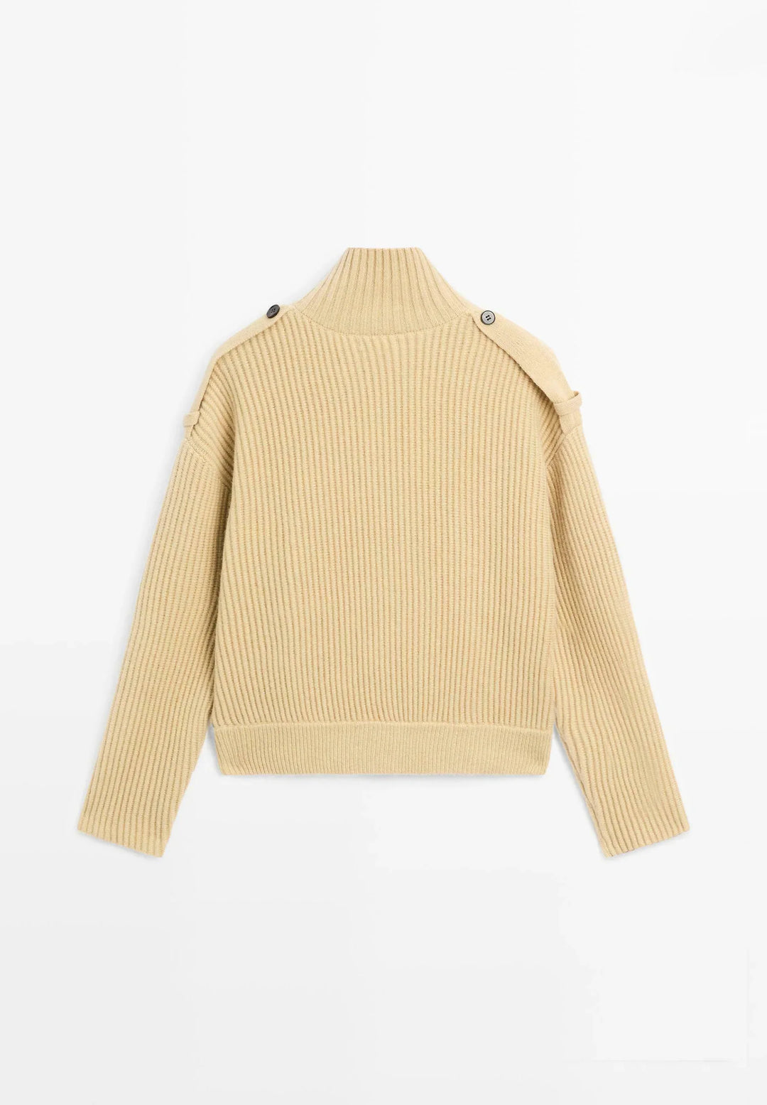 Asymmetric Button Knit Cardigan