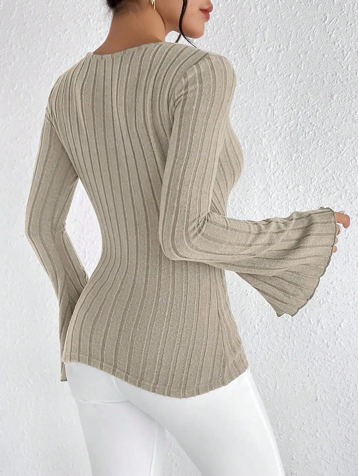 Aria Striped Knit Top