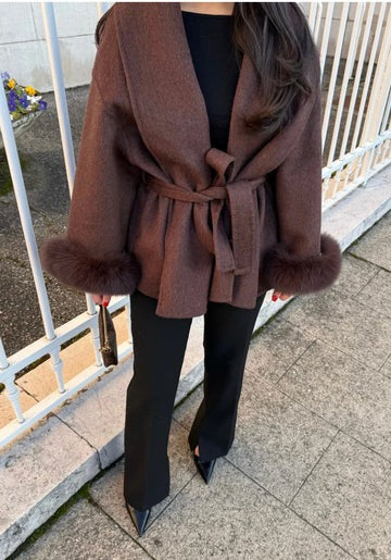WOOLCOAT WITH FUR