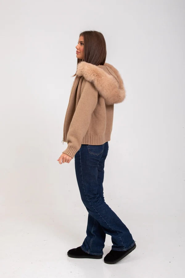 Serenity Fur Jacket Satin