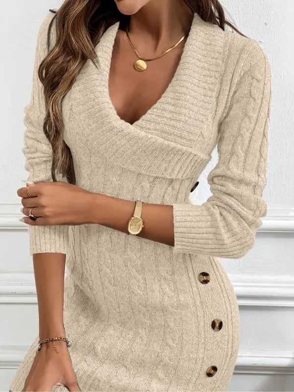 Valentina V Neck Dress